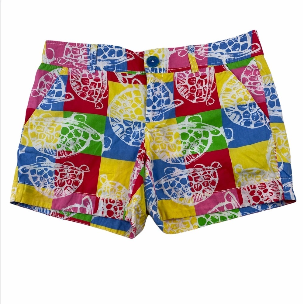 Lilly Pulitzer Callahan Shorts Patchwork Turtle 4
